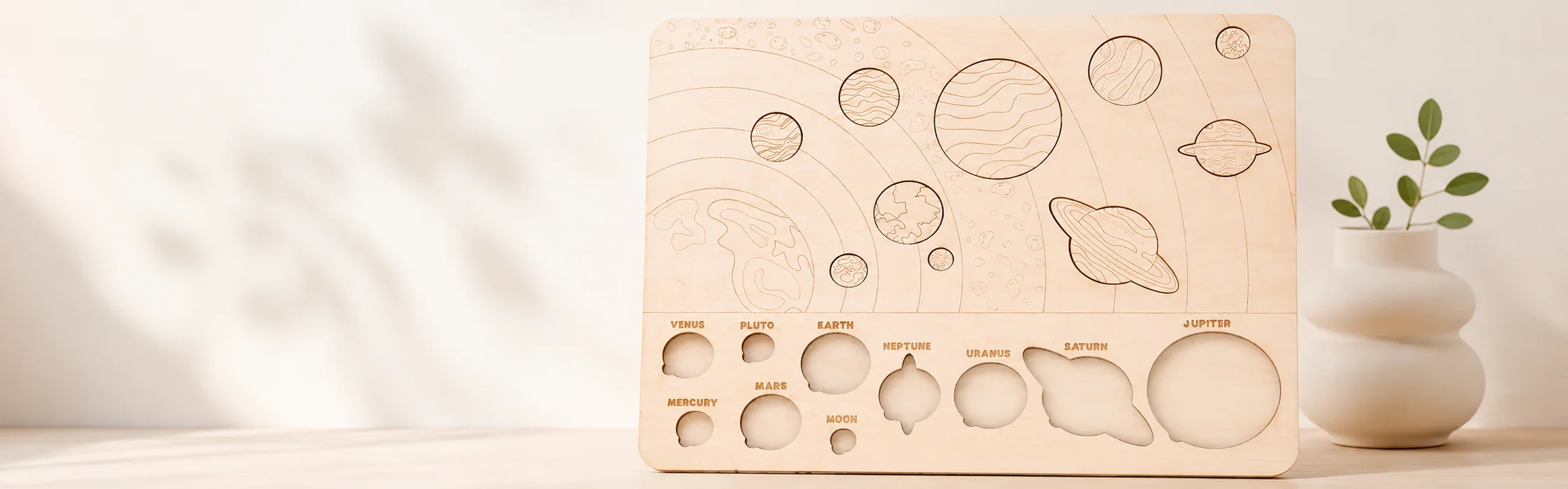 Wooden Planet Puzzel