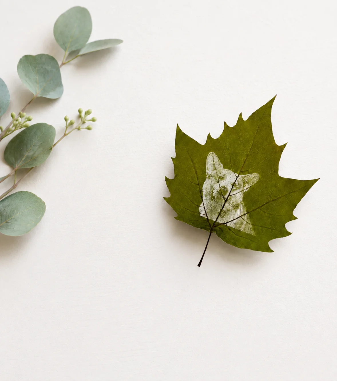 Custom Pet Portrait Leaf