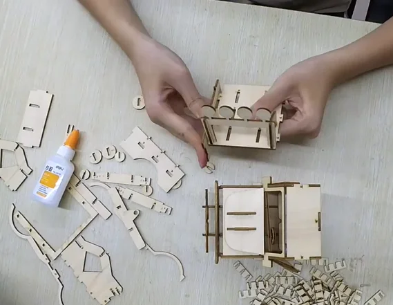 assemble the wooden monster truck .webp