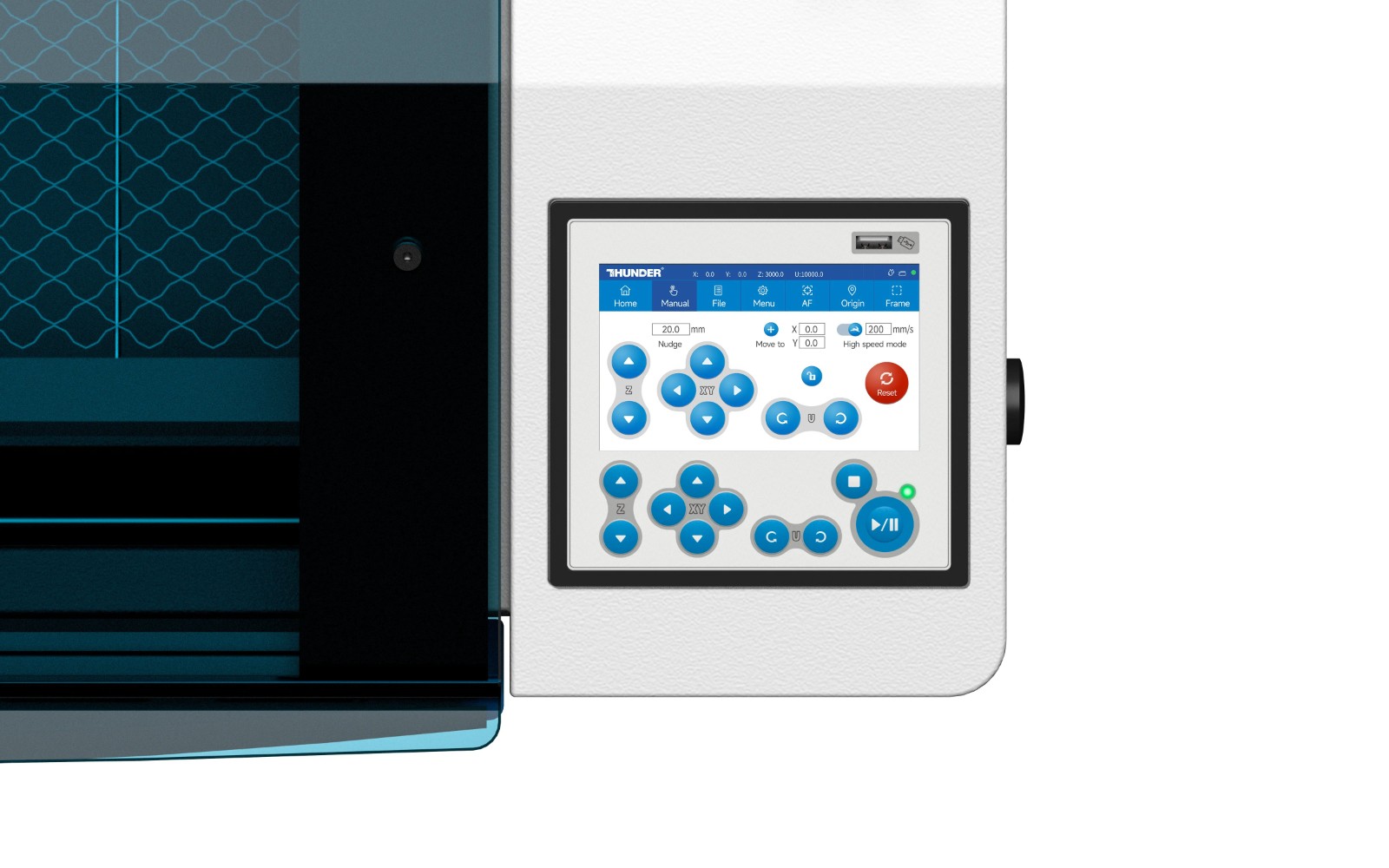 A picture of a control panel in motorized drive systems