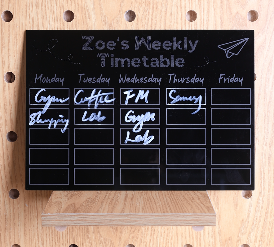 Acrylic Weekly Planner