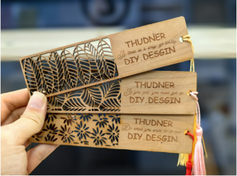 laser cut wooden book mark