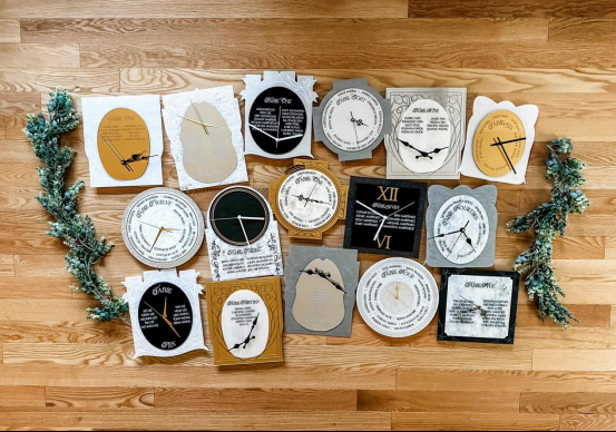 laser cut acrylic clock