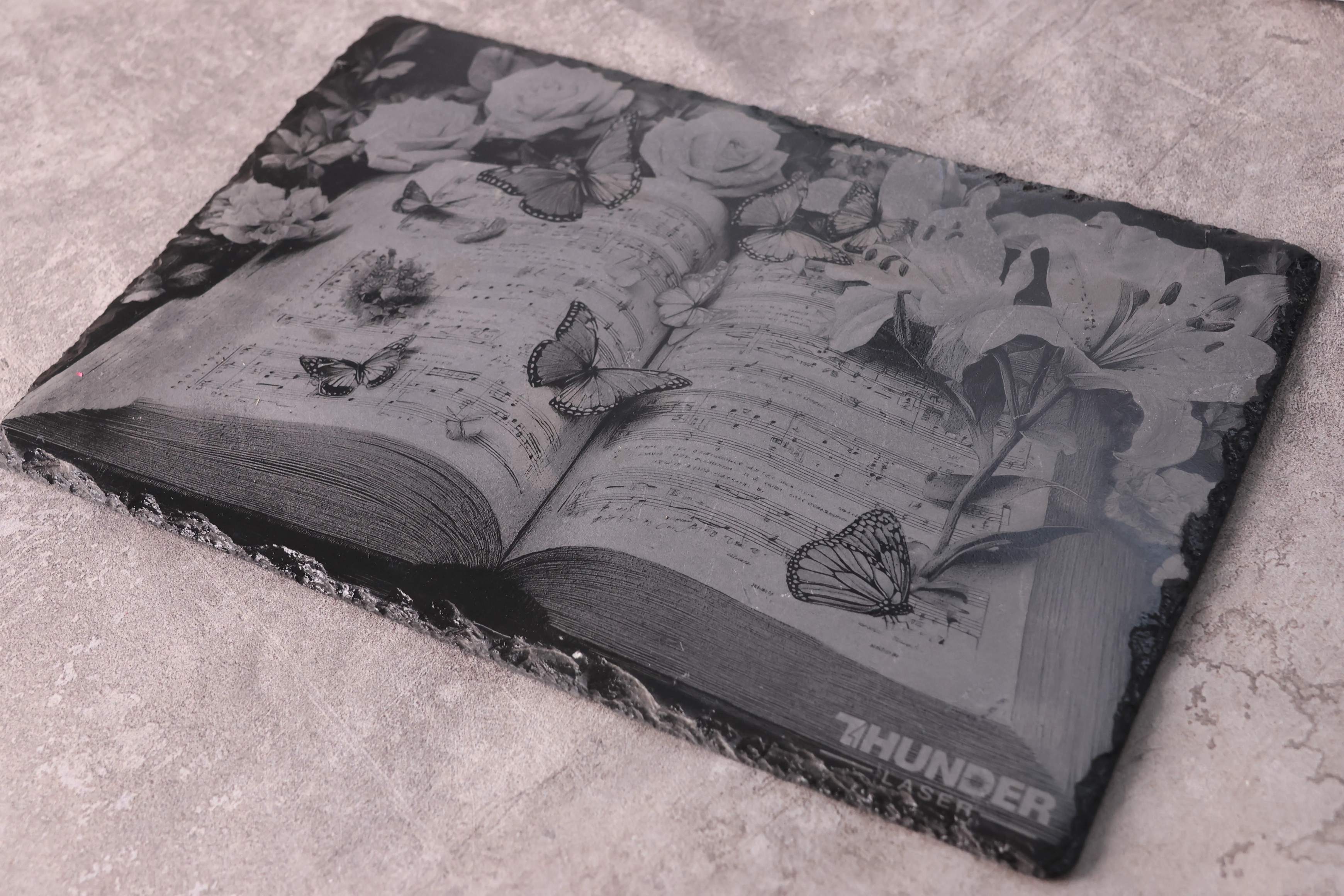 laser engraving photo on marble
