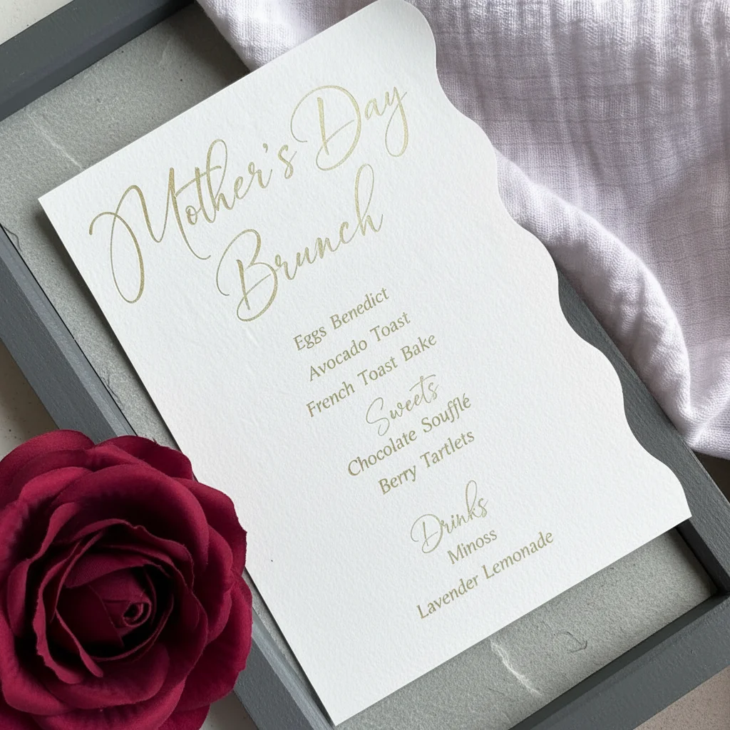 laser engraved menu
