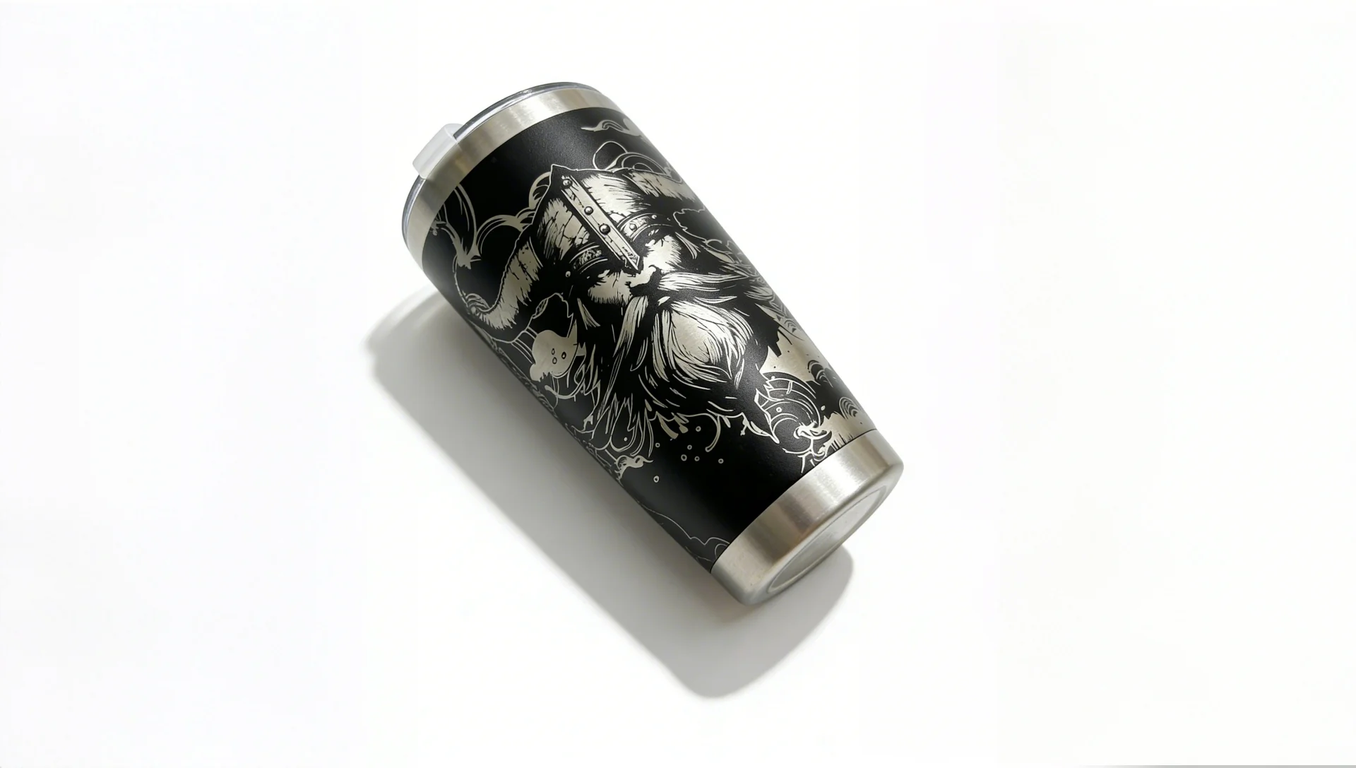 laser engraved coated metal tumbler