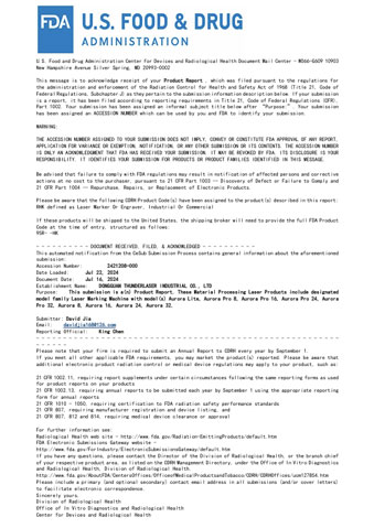 FDA Certificate
